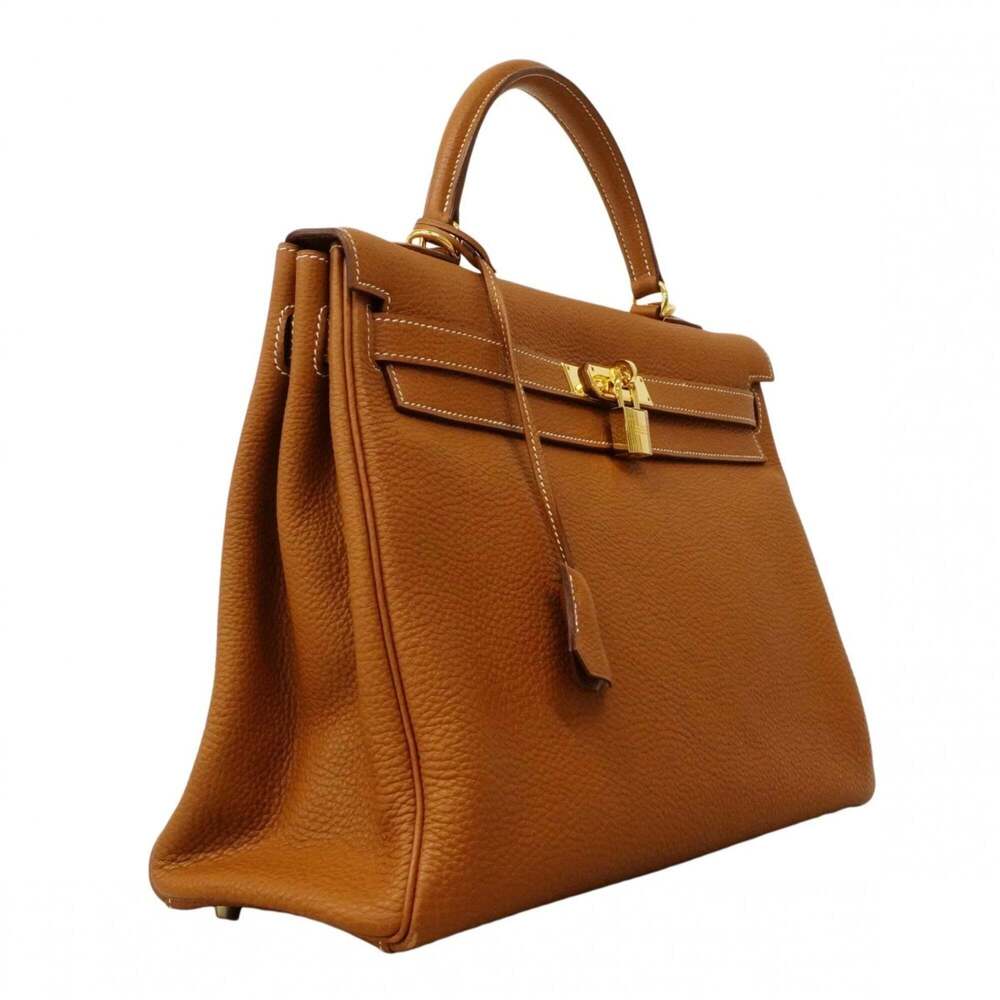 Hermes Kelly 35 Togo Gold Handbag (□L stamp) 2-way bag for women - Picture 2 of 15